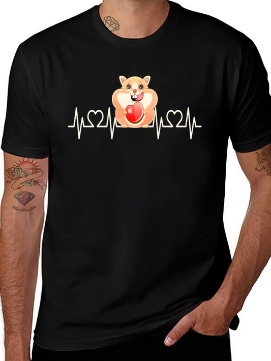 Hamster Heartbeat T-Shirt - Loveable Rodent Design