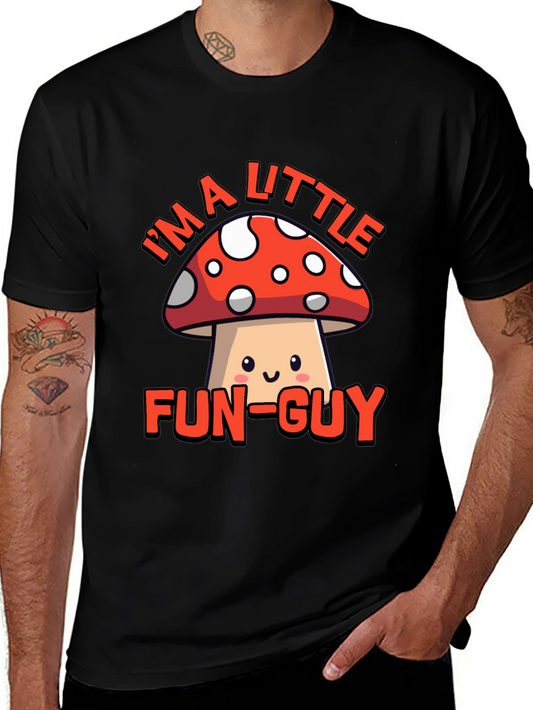 Fun-Guy Mushroom Graphic Tee - Novelty Humor Shirt